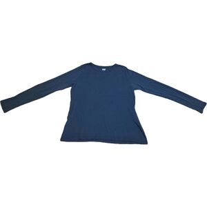 Lands' End Blue Long Sleeve Tee Relaxed Fit